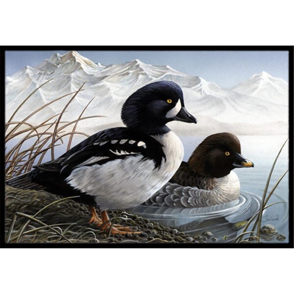 Carolines Treasures Goldeneye Ducks In The Water Indoor and Outdoor Mat- 24 x 36 in. PTW2056JMAT - main